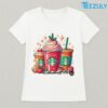 Cute Coffee and Strawberry Drinks Graphic T Shirt 02