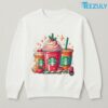 Cute Coffee and Strawberry Drinks Graphic T Shirt 03