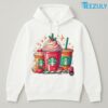 Cute Coffee and Strawberry Drinks Graphic T Shirt 04
