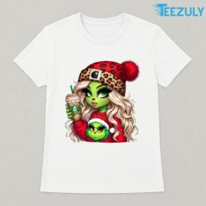 Starbucks Blend Grinchmas Green Lady Christmas T shirt