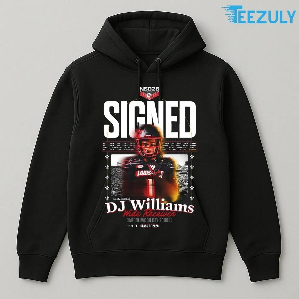 DJ Williams Wide Receiver Louisville Cardinals Class of 2026 T shirt DJ Williams Wide Receiver Louisville Cardinals Class of 2026 T shirt