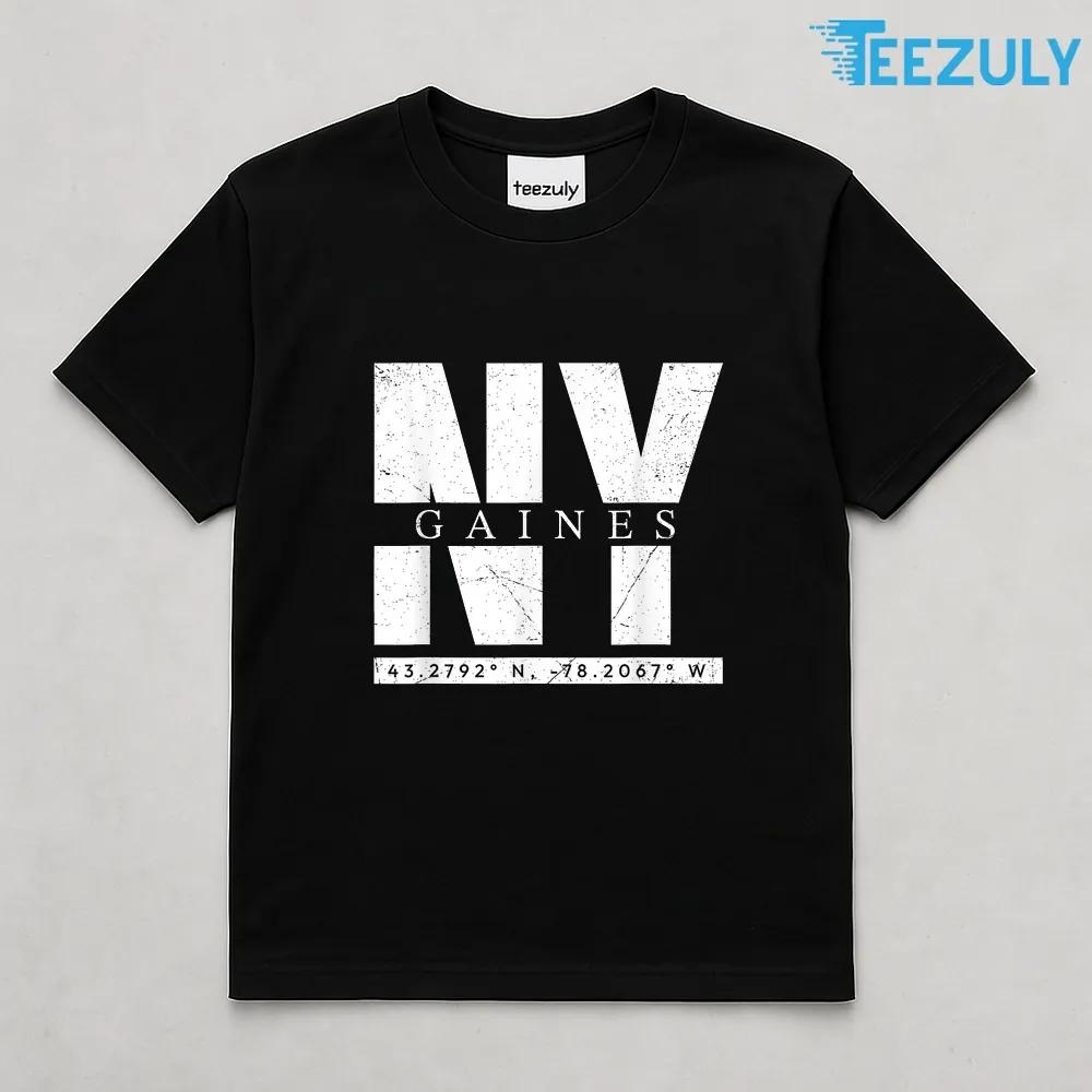 Gaines NY Retro Urban Style Coordinates T-Shirt Gaines NY Retro Urban Style Coordinates T-Shirt