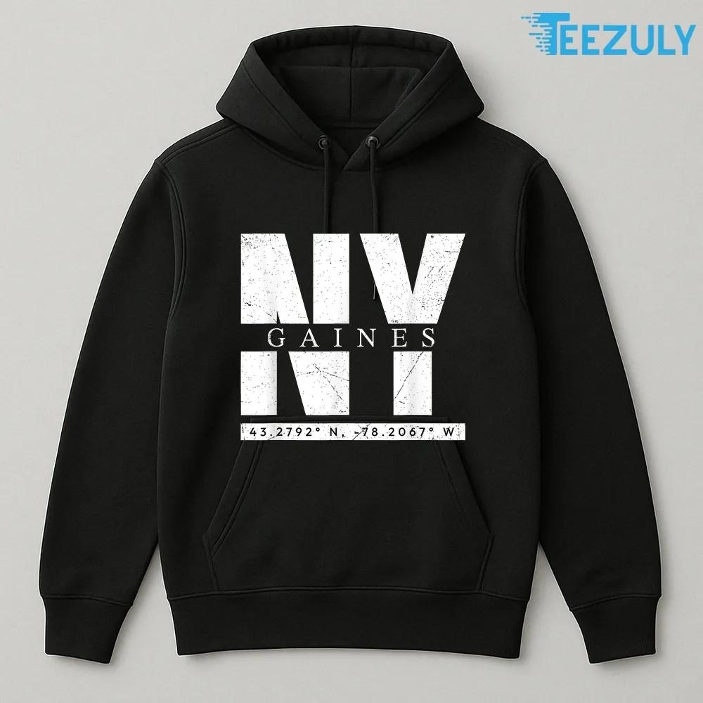 Gaines NY Retro Urban Style Coordinates T-Shirt Gaines NY Retro Urban Style Coordinates T-Shirt