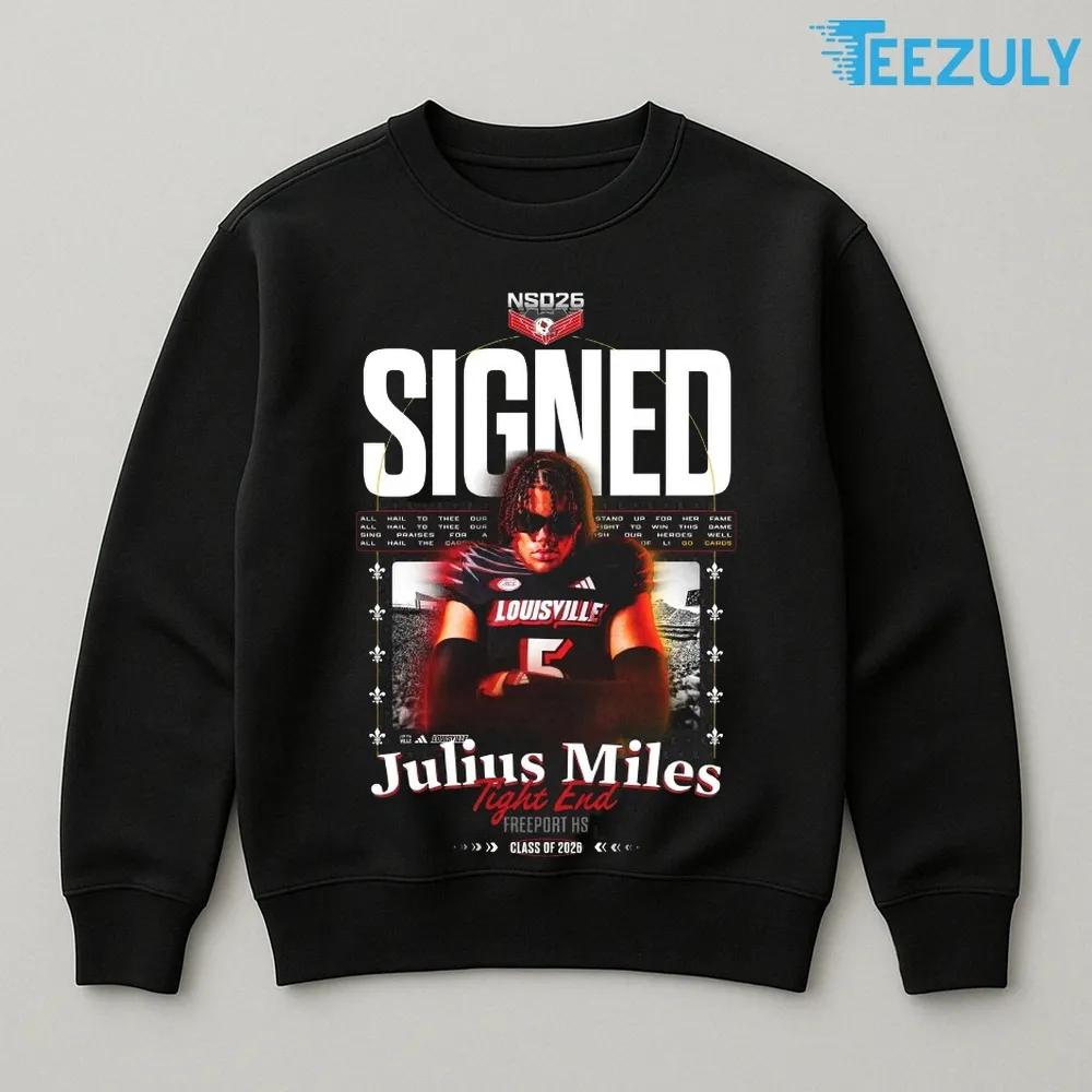 Julius Miles Tight End Freeport Louisville Cardinals Class of 2026 T shirt Julius Miles Tight End Freeport Louisville Cardinals Class of 2026 T shirt