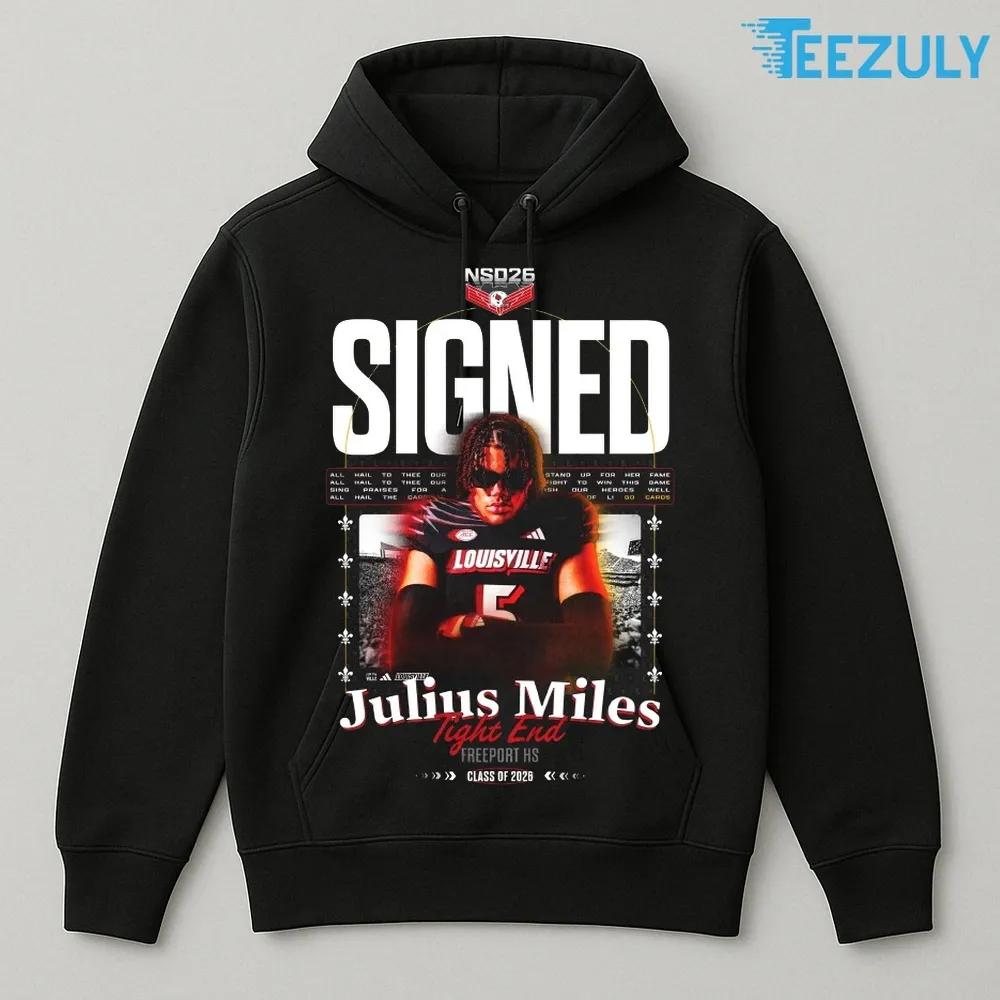 Julius Miles Tight End Freeport Louisville Cardinals Class of 2026 T shirt Julius Miles Tight End Freeport Louisville Cardinals Class of 2026 T shirt