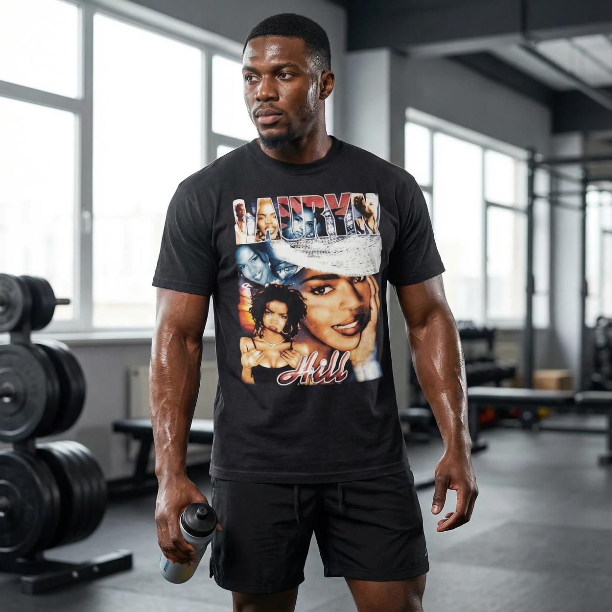Lauryn Hill with Malik Monk Vintage Magic Johnson T-shirt