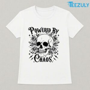 Powered by Chaos Skull Floral T-shirt