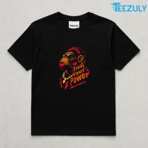 Warrior Gorilla Trust Your Power Black Color T-shirt