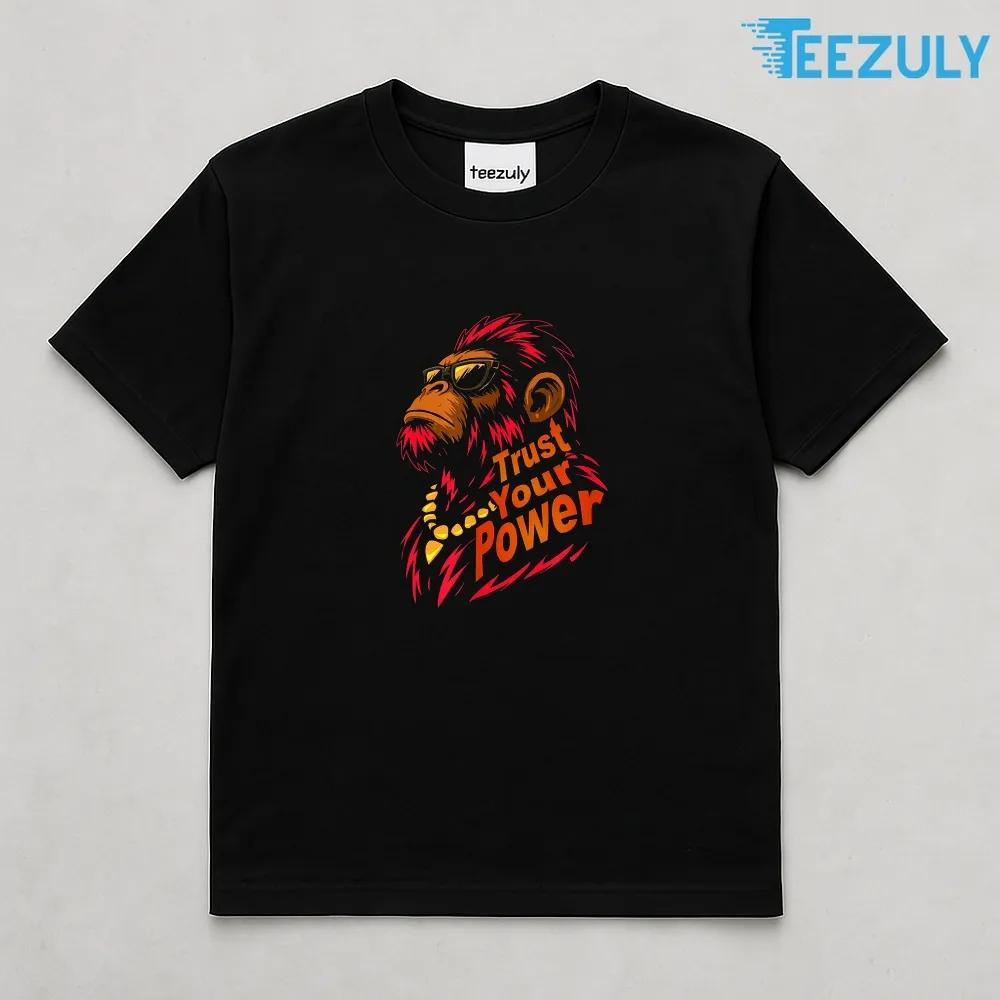 Warrior Gorilla Trust Your Power Black Color T-shirt Warrior Gorilla Trust Your Power Black Color T-shirt