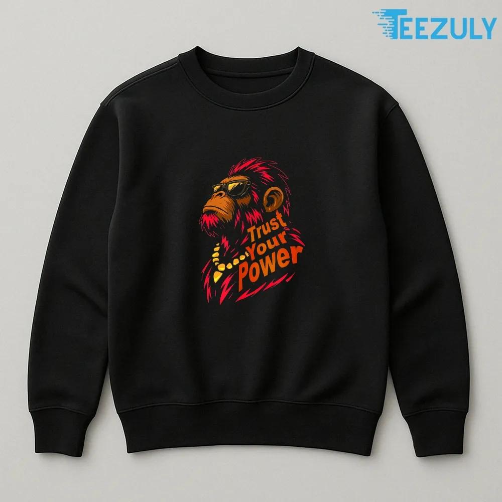 Warrior Gorilla Trust Your Power Black Color T-shirt Warrior Gorilla Trust Your Power Black Color T-shirt