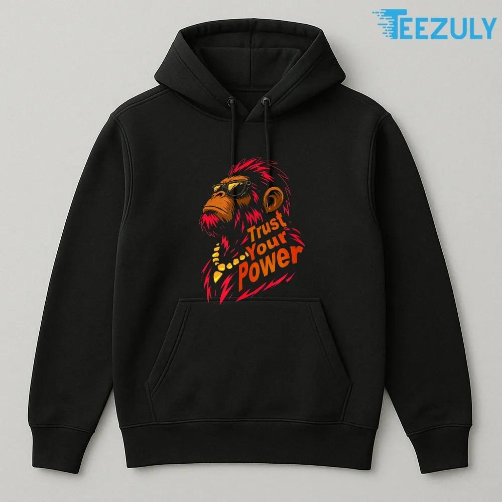 Warrior Gorilla Trust Your Power Black Color T-shirt Warrior Gorilla Trust Your Power Black Color T-shirt